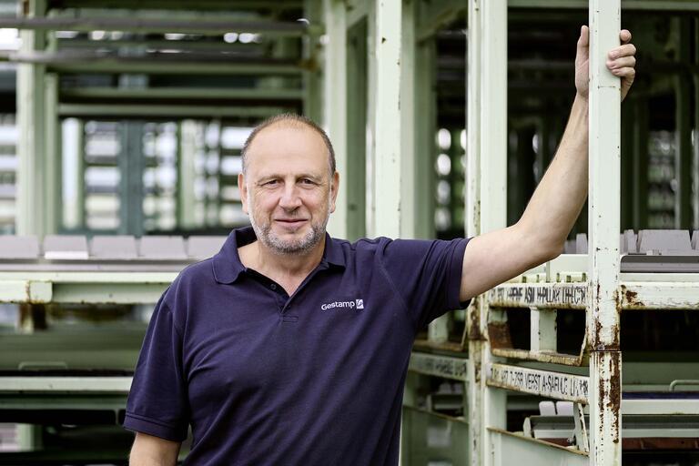 Betriebsratschef Andreas Zappe vom Automobilzulieferer Gestamp Griwe in Haynrode