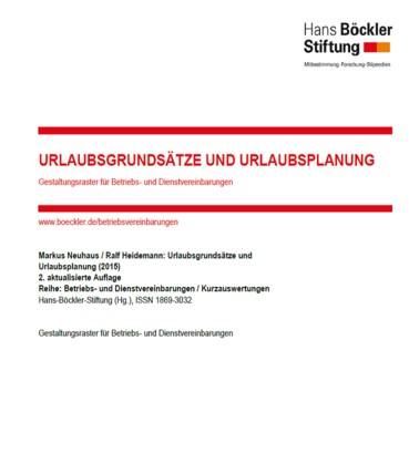 GR URLAUBSGRUNDSÄTZE UND URLAUBSPLANUNG