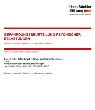 efaehrdungsbeurteilung psychischer belastungen