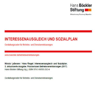 Screenshot Deckblatt Gestaltungsraster Interessenausgleich und Sozialplan