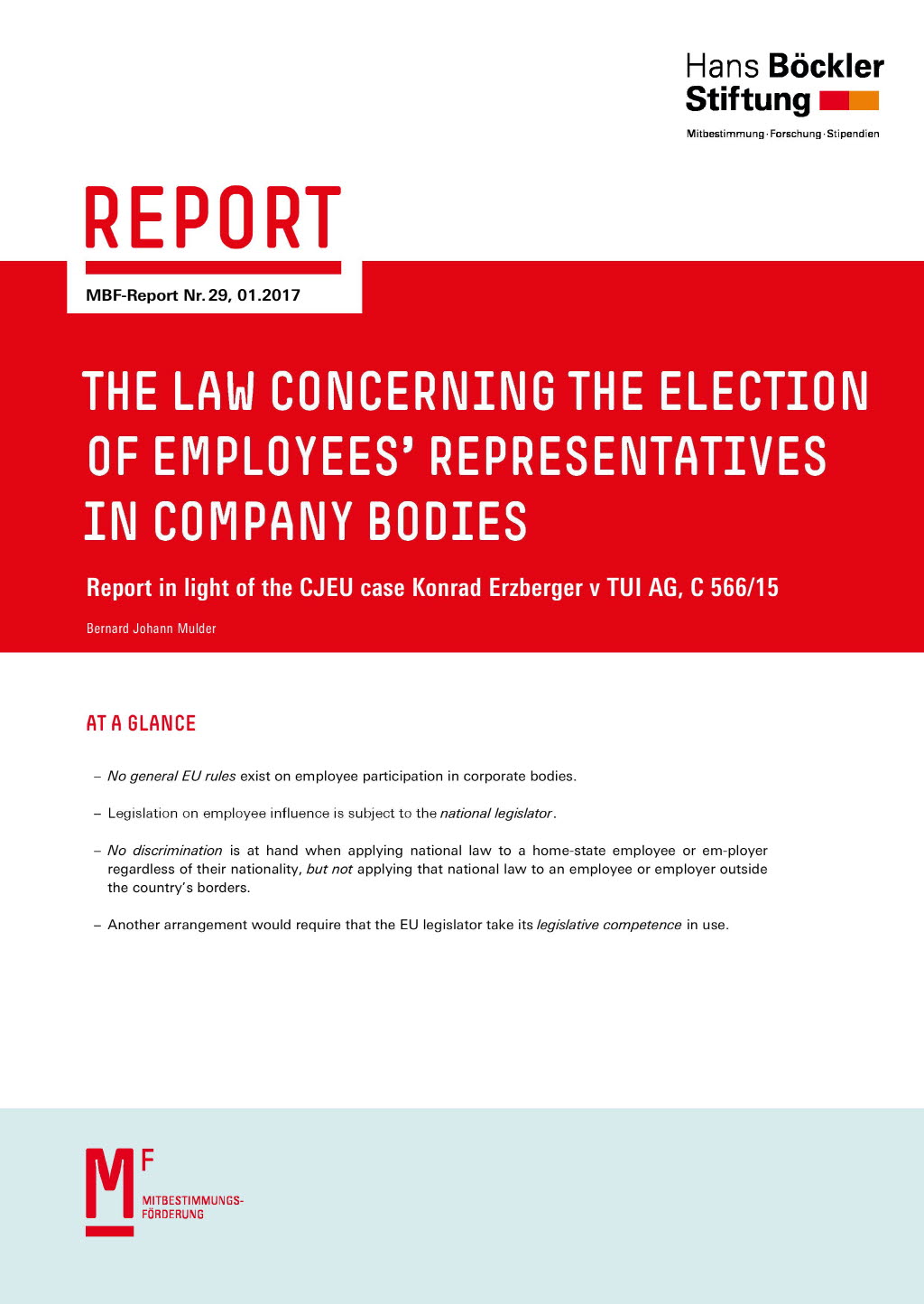 The law concerning the election of employees´representatives in company bodies