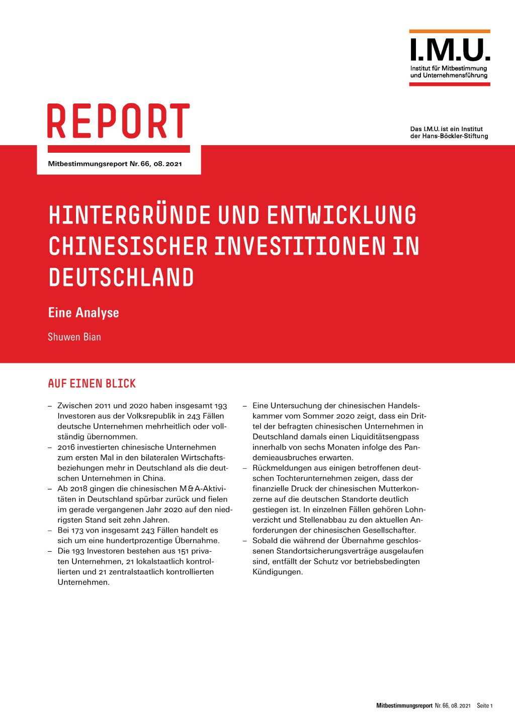 Hintergründe und Entwicklung chinesischer Investitionen in Deutschland