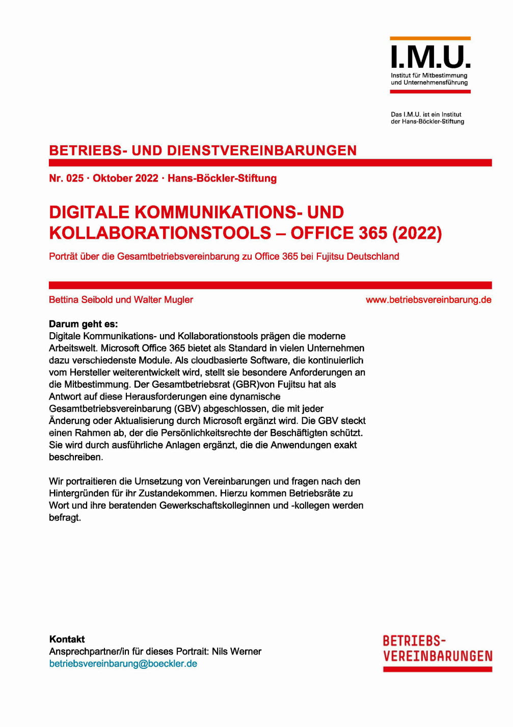 Digitale Kommunikations- und Kollaborationstools - Office 365 (2022)